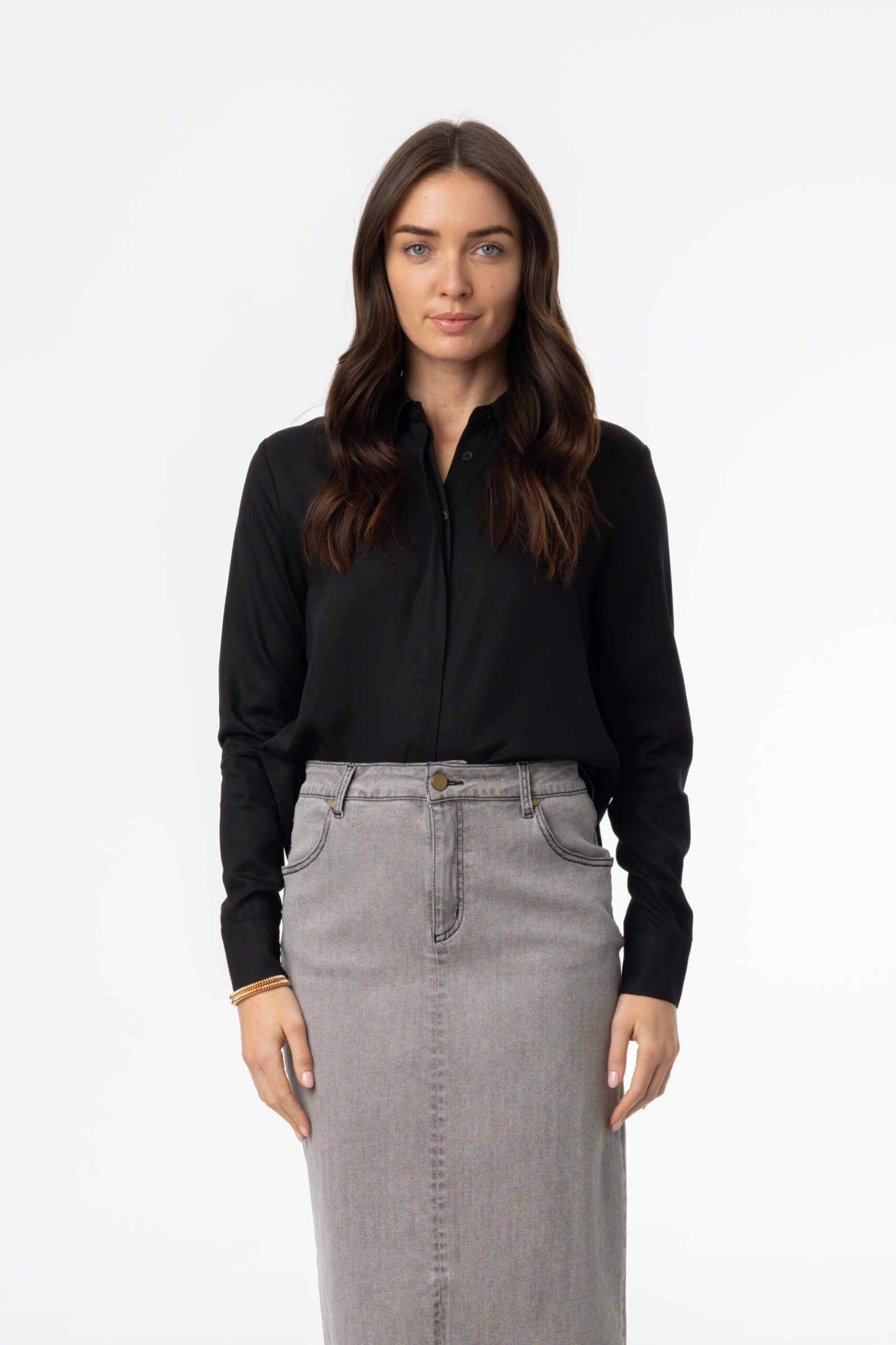 Black High Low Blouse - Image 4