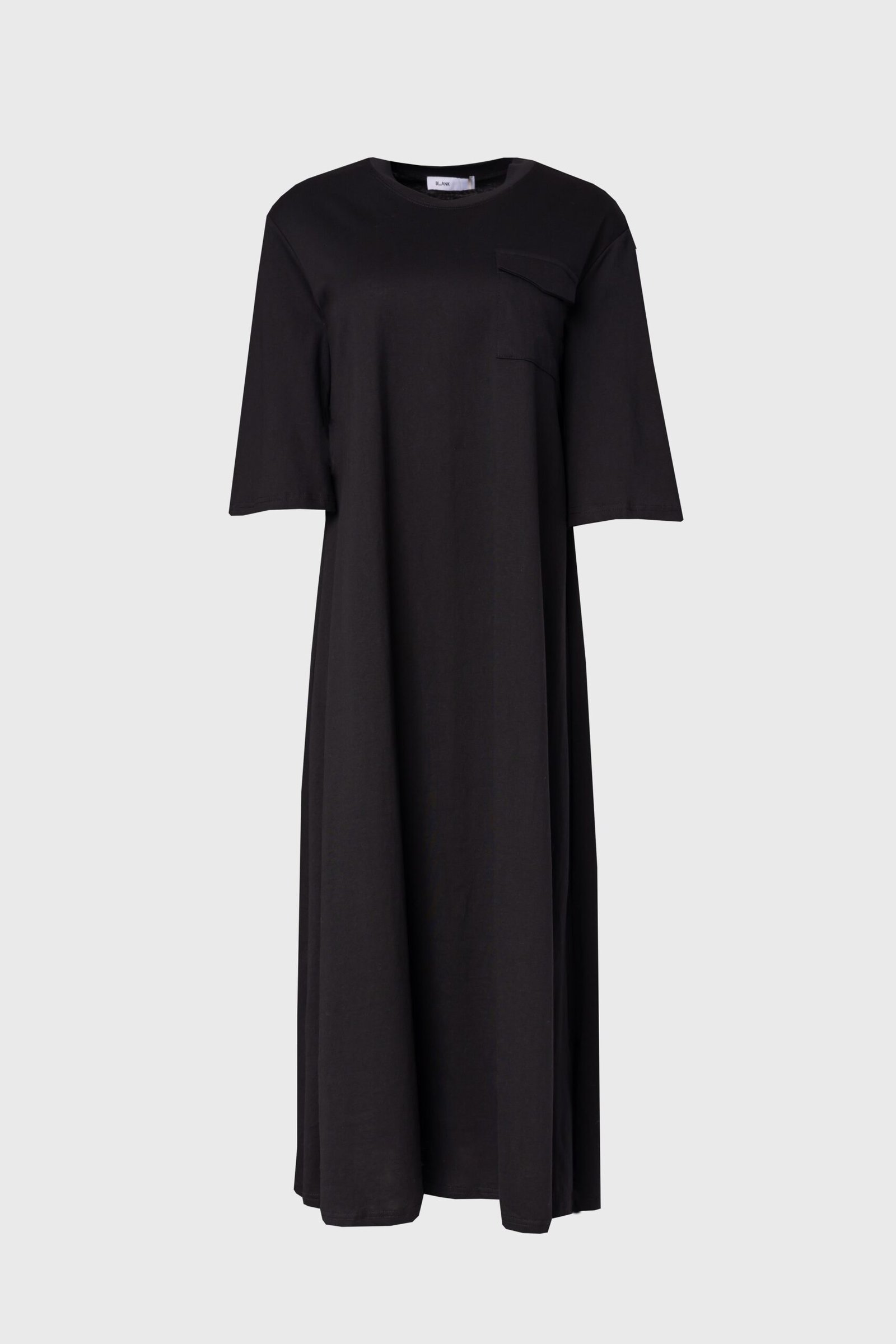 Black Pocket Tee Shirt Maxi Dress - Image 5