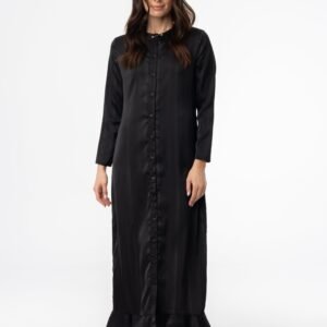 Black Striped Button Down Maxi