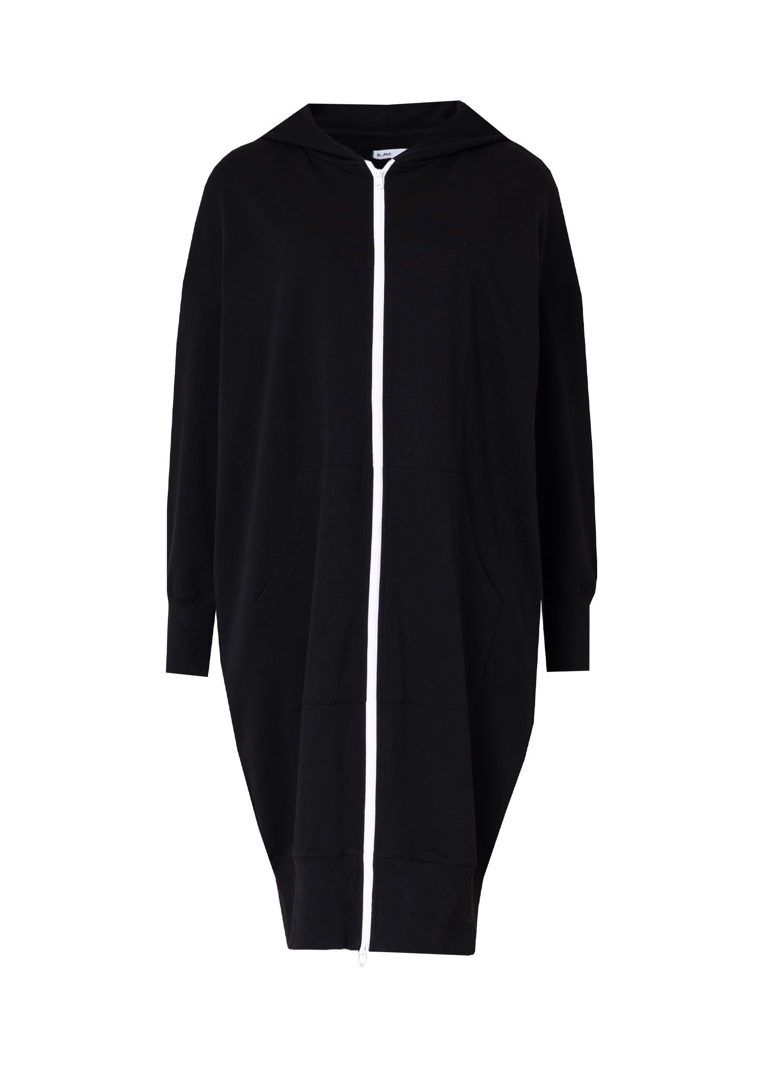 Black and White Zipper Sweatshirt Dress - Image 5